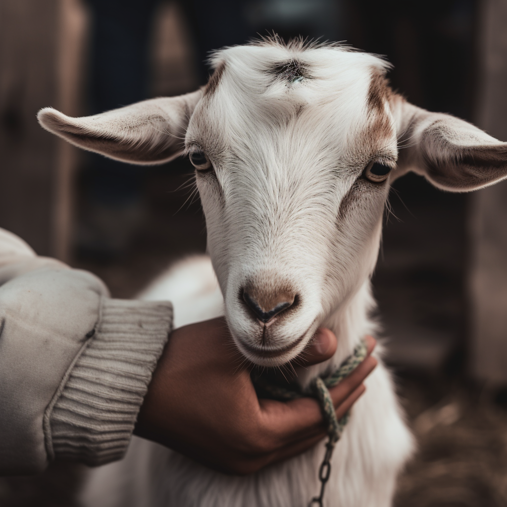 Disbudding a Goat